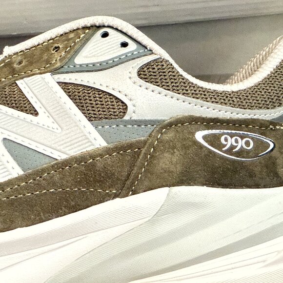 $399 Authentic NEW BALANCE U990OG6 Made in USA Men\'s Green Gray Trainers Sz.10.5